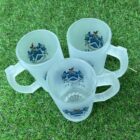 Nelson FC Frosted Stein Glass from top